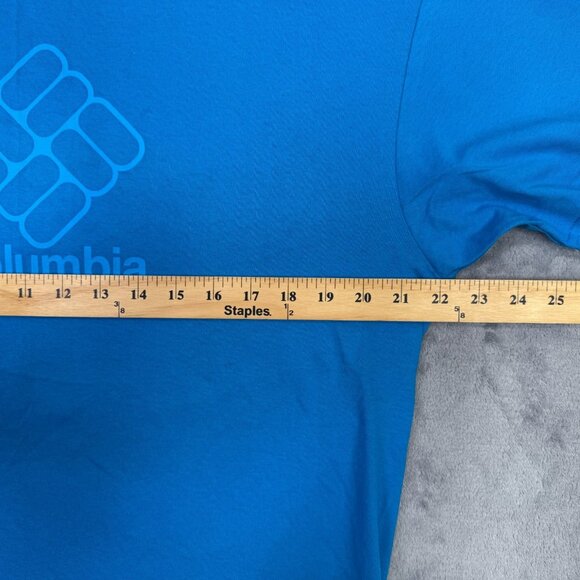Columbia T Shirt Mens Large L Blue Short Sleeve Crew Neck UV Protection Tee - Picture 6 of 9